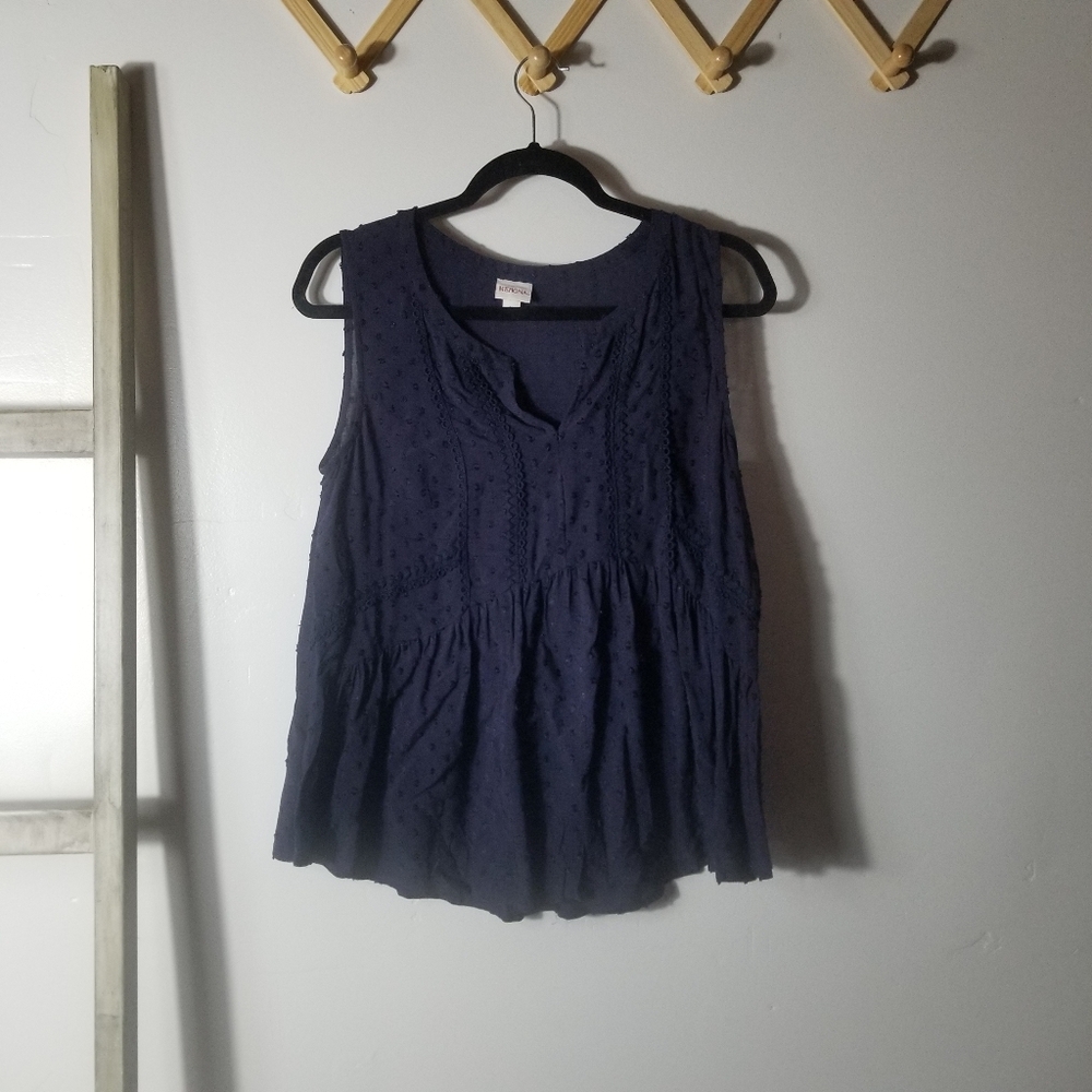 MERONA WOMEN'S FLOWY NAVY TANK SIZE MEDIUM